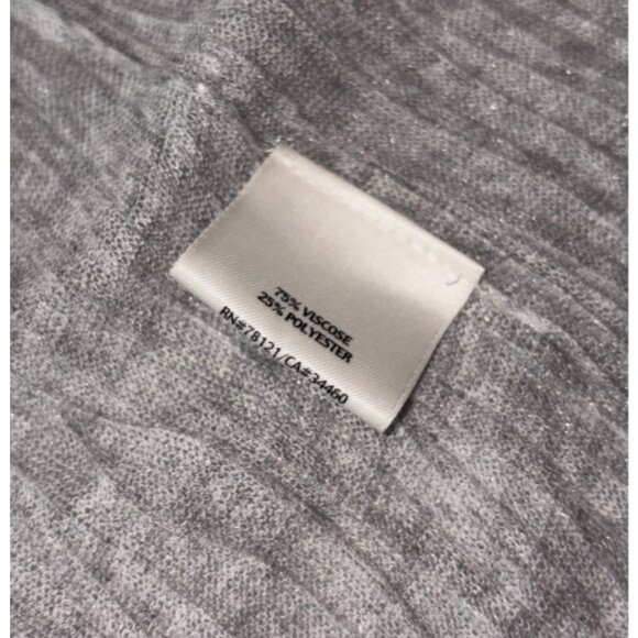 Eileen Fisher Crinkle Open Draped Cardigan L Gray Italian Yarn Lightweight - Picture 8 of 10
